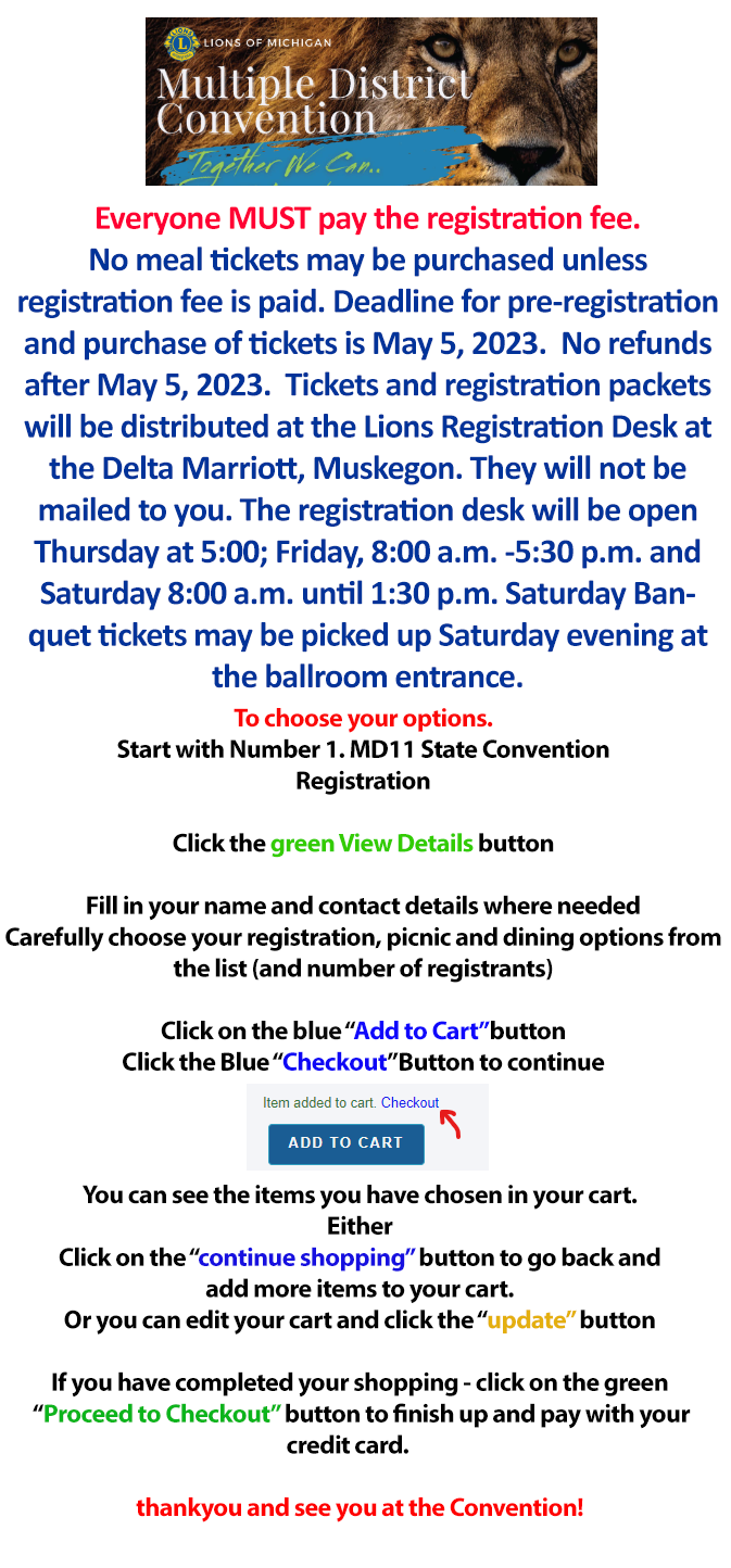 1. MD11 State Convention Register here and Pay Online!